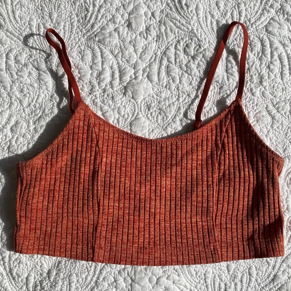 Aerie Chill Ribbed Longline Bralette Size Medium - Picture 6 of 10